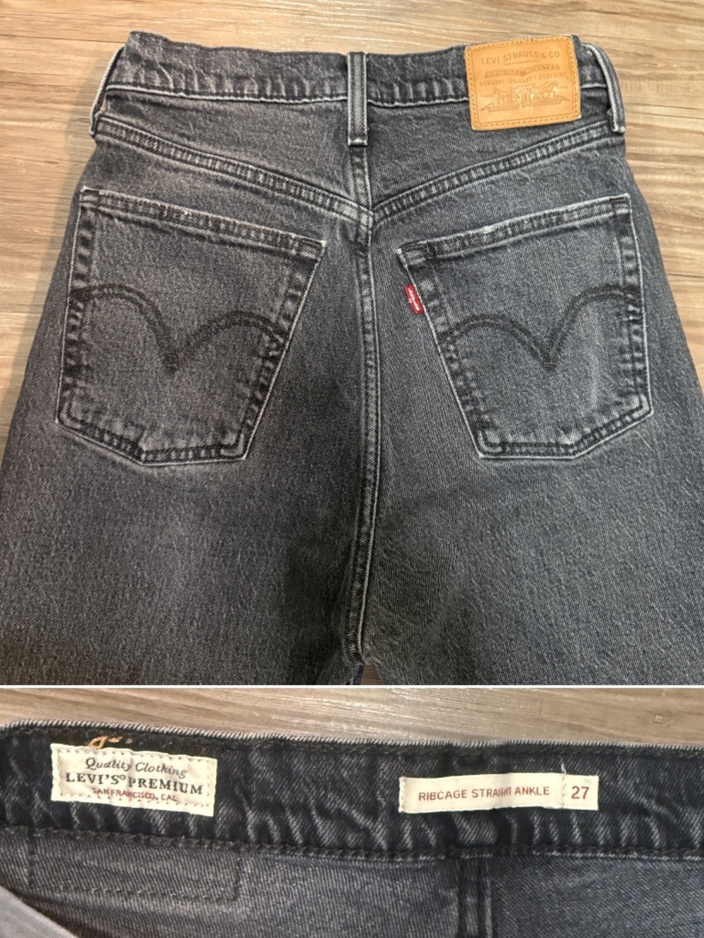 Levi’s Premium Ribcage Straight Ankle Jeans 27 Feelin Cagey $98 - Picture 5 of 9